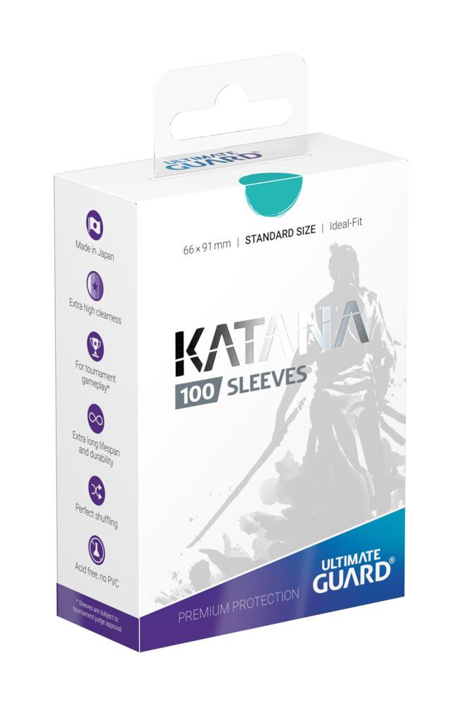 Ultimate Guard Katana Sleeves Standard Size (100) - Turquoise Frikytopia