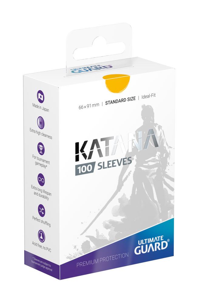 Ultimate Guard Katana Sleeves Standard Size (100) - Yellow Frikytopia