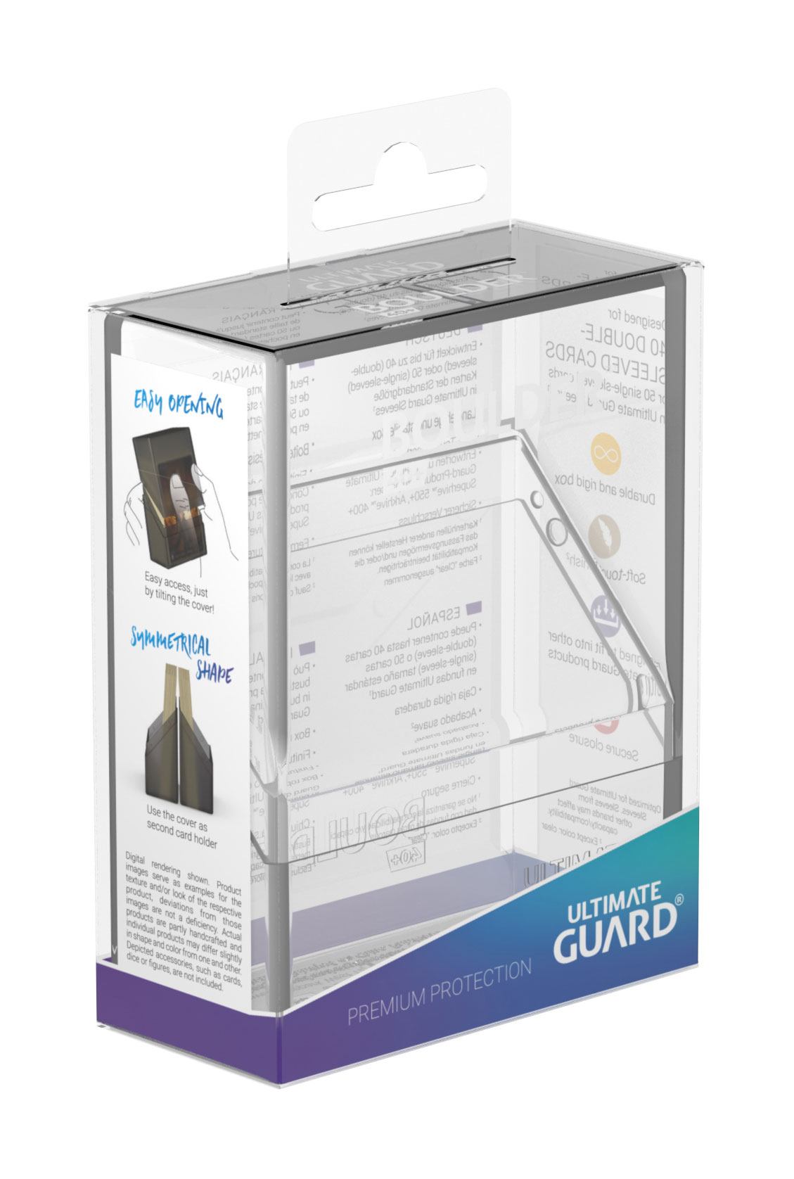 Ultimate Guard Boulder Deck Case 40+ Tamaño Estándar Transparente