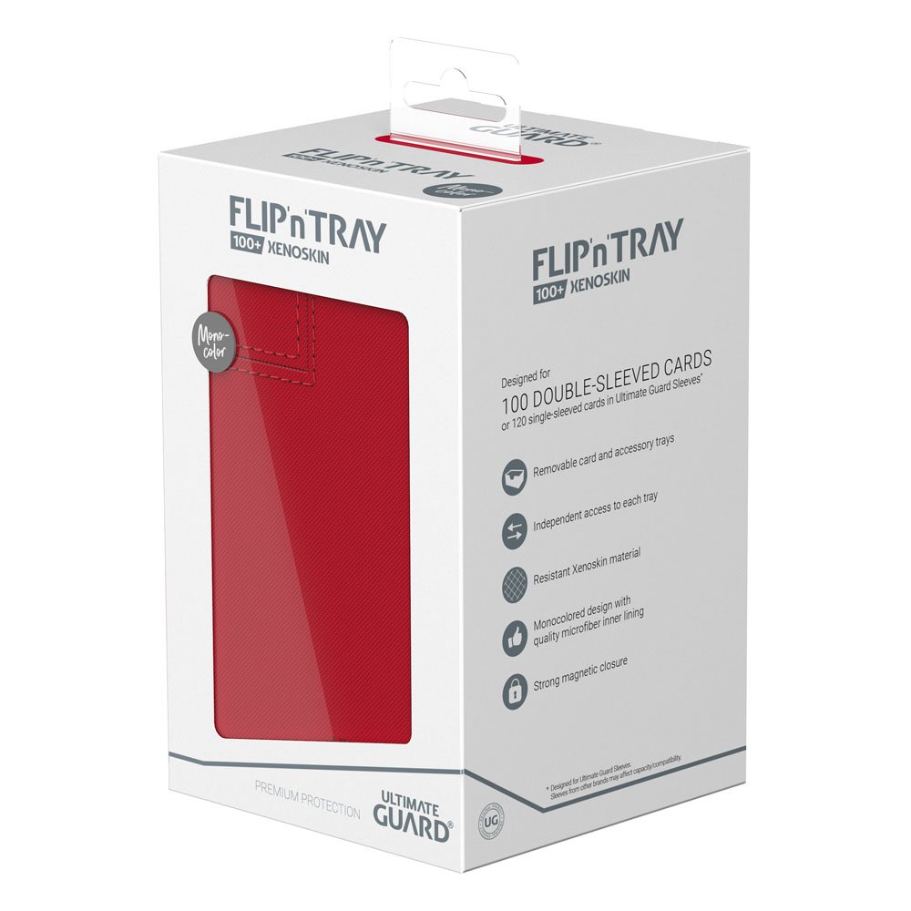 Ultimate Guard Flip`n`Tray 100+ XenoSkin Monocolor Rojo