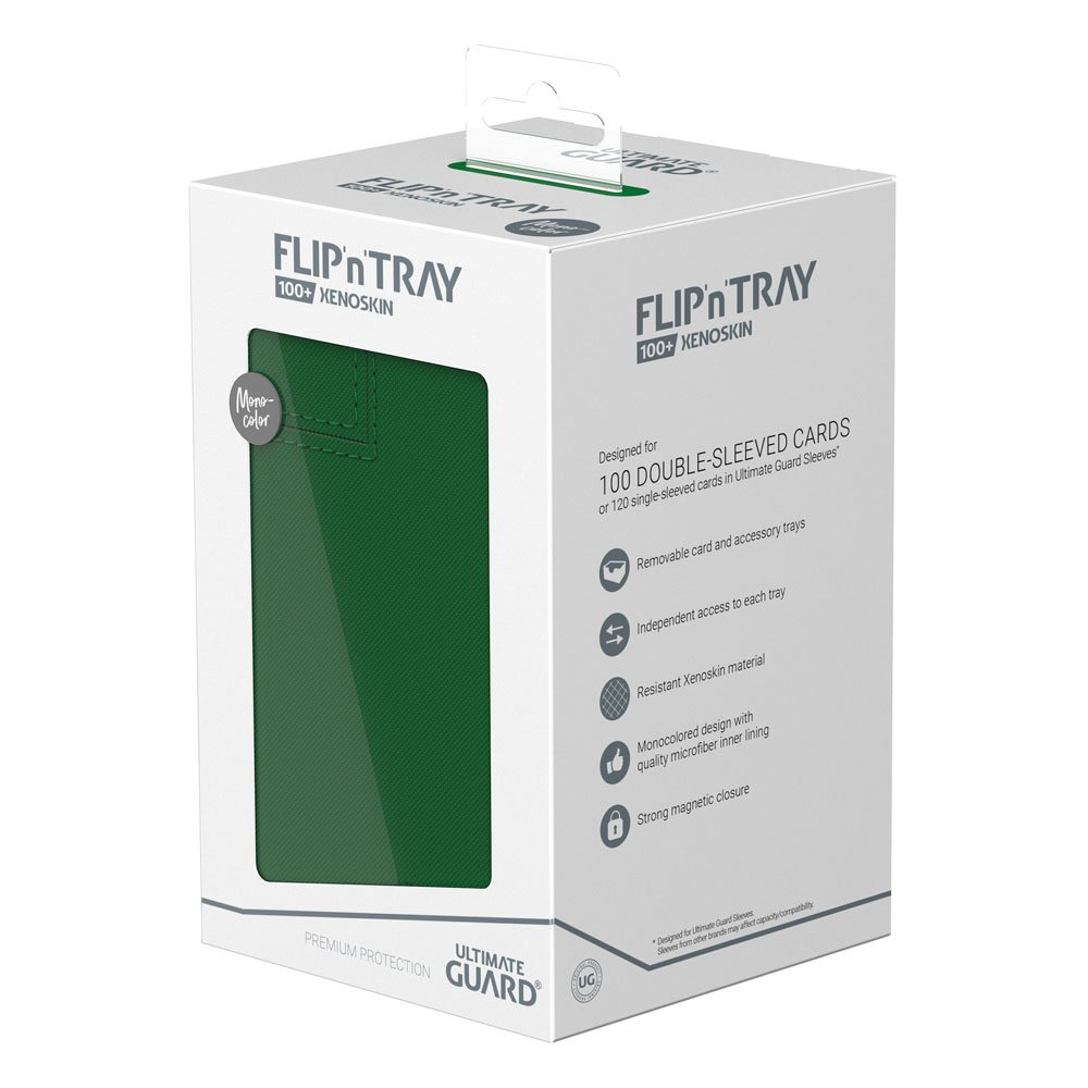 Ultimate Guard Flip`n`Tray 100+ XenoSkin Monocolor Verde