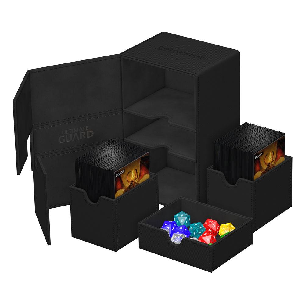 Ultimate Guard Twin Flip`n`Tray 160+ XenoSkin Monocolor Negro