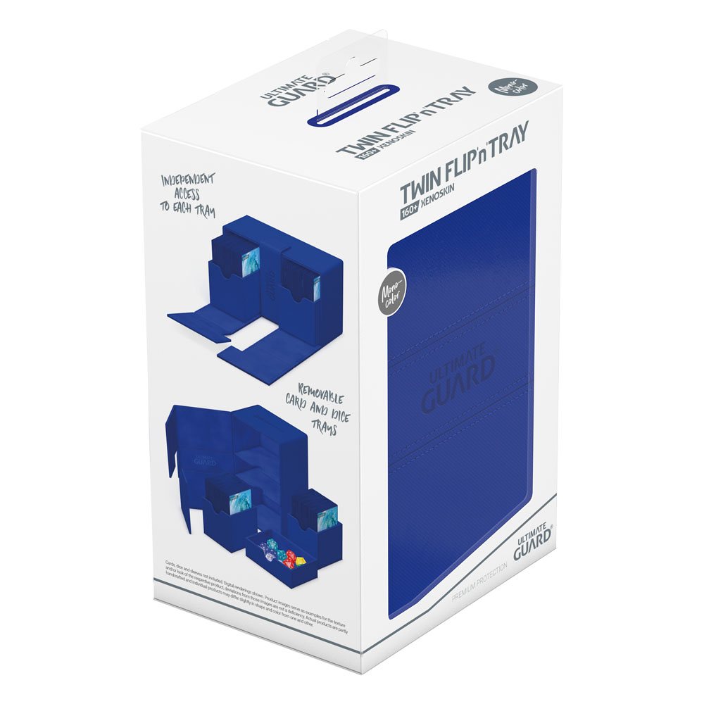 Ultimate Guard Twin Flip`n`Tray 160+ XenoSkin Monocolor Azul