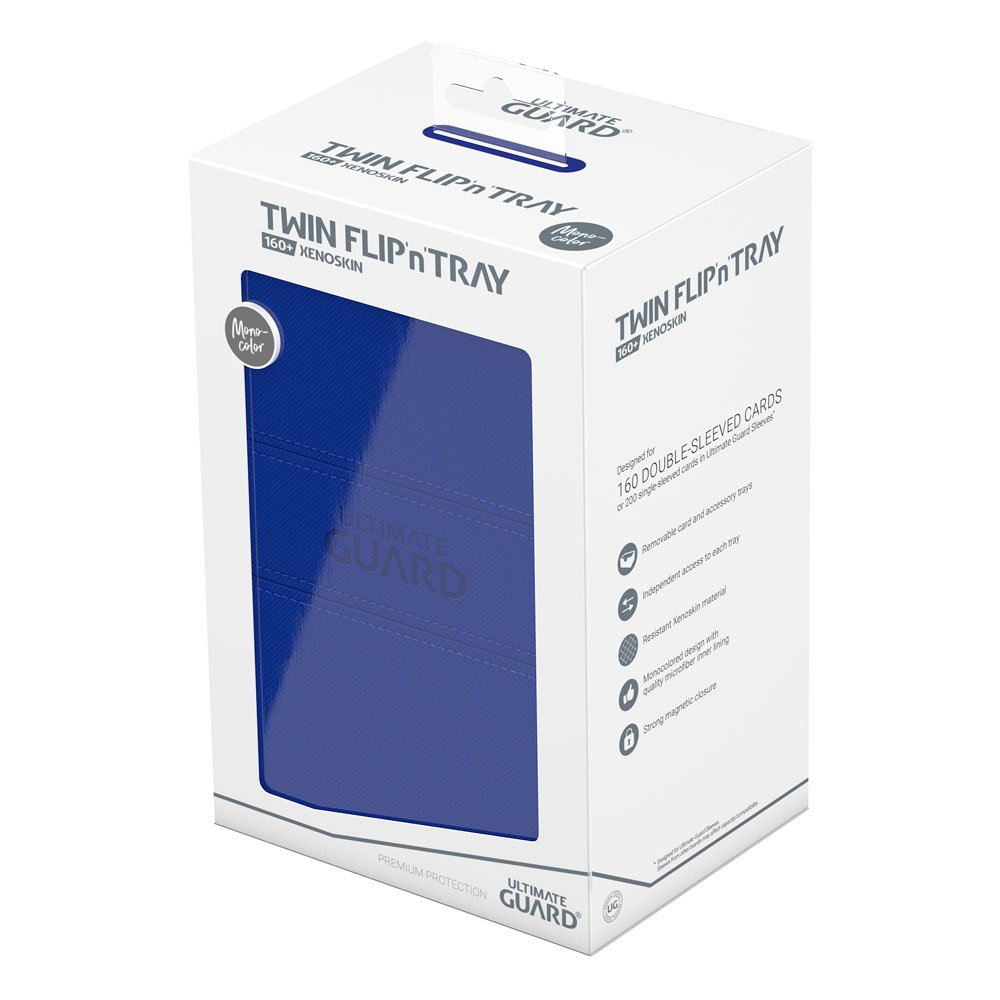 Ultimate Guard Twin Flip`n`Tray 160+ XenoSkin Monocolor Azul