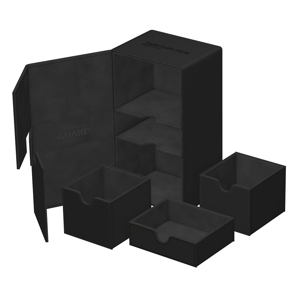 Ultimate Guard Twin Flip`n`Tray 200+ XenoSkin Monocolor Negro