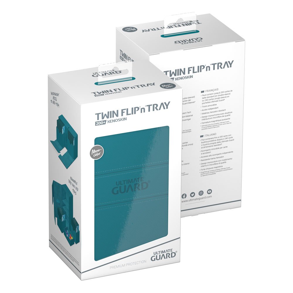 Ultimate Guard Twin Flip`n`Tray 200+ XenoSkin Monocolor Gasolina Azul