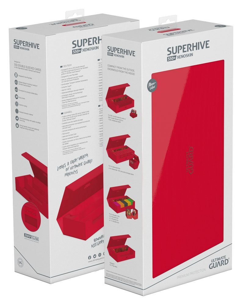 Ultimate Guard Superhive 550+ XenoSkin Monocolor Rojo