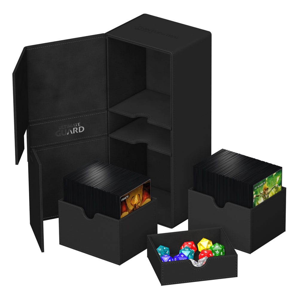 Ultimate Guard Twin Flip`n`Tray 266+ Xenoskin Negro