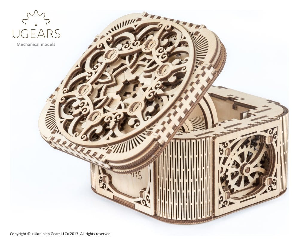 Ugears Puzzle de madera 3D Caja del Tesoro