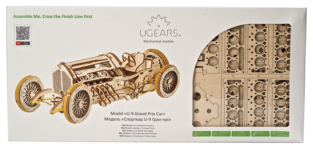 Ugears Puzzle de madera 3D Coche Grand Prix U-9