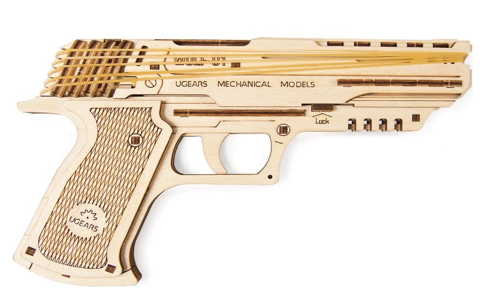 Ugears Puzzle de madera 3D Wolf-01 Pistola