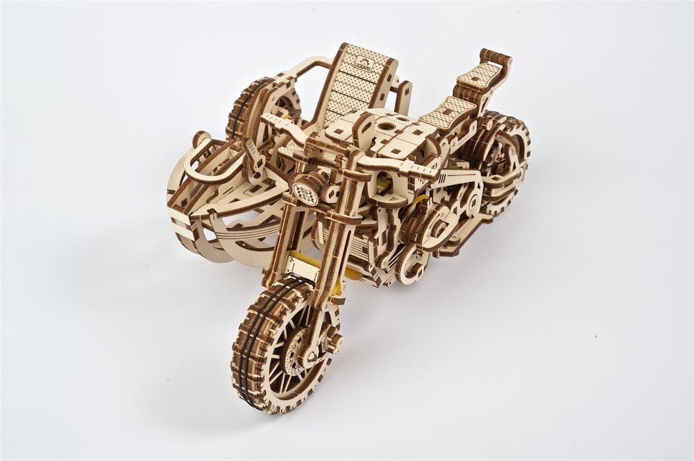 Ugears Puzzle de madera 3D Scrambler UGR-10 con sidecar