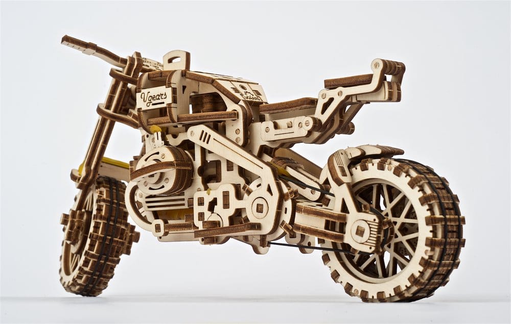 Ugears Puzzle de madera 3D Scrambler UGR-10 con sidecar