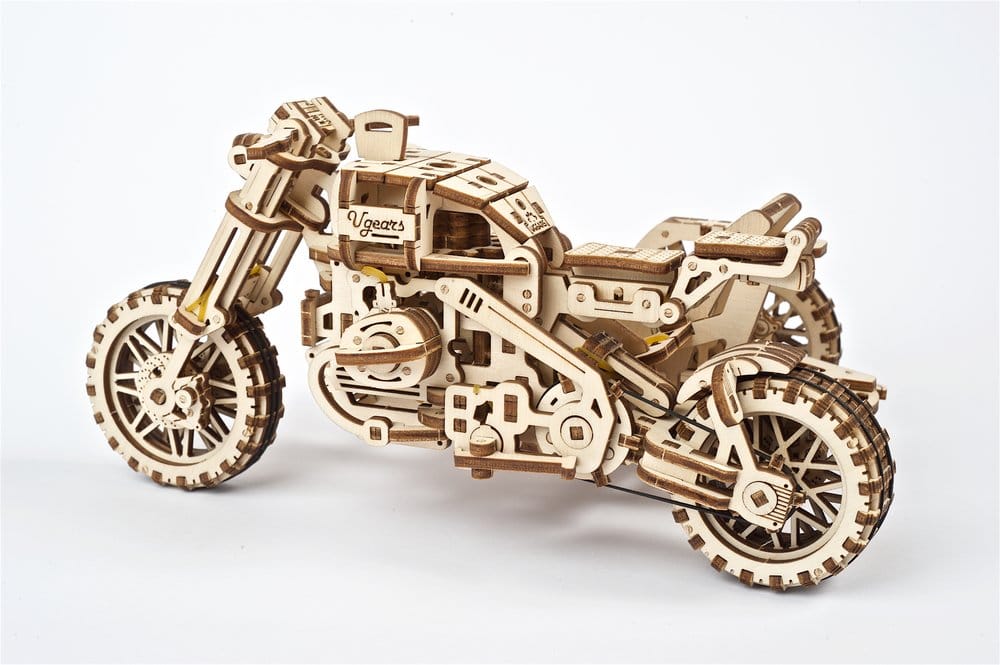 Ugears Puzzle de madera 3D Scrambler UGR-10 con sidecar