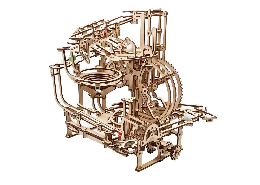Ugears Puzzle de madera 3D Carrera de Canicas Escalonada Frikytopia