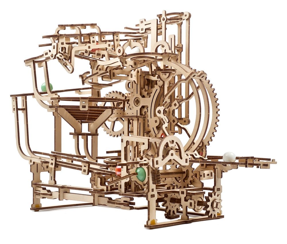 Ugears Puzzle de madera 3D Carrera de Canicas Escalonada