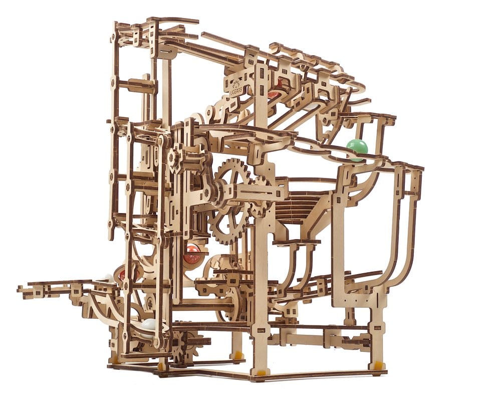 Ugears Puzzle de madera 3D Carrera de Canicas Escalonada