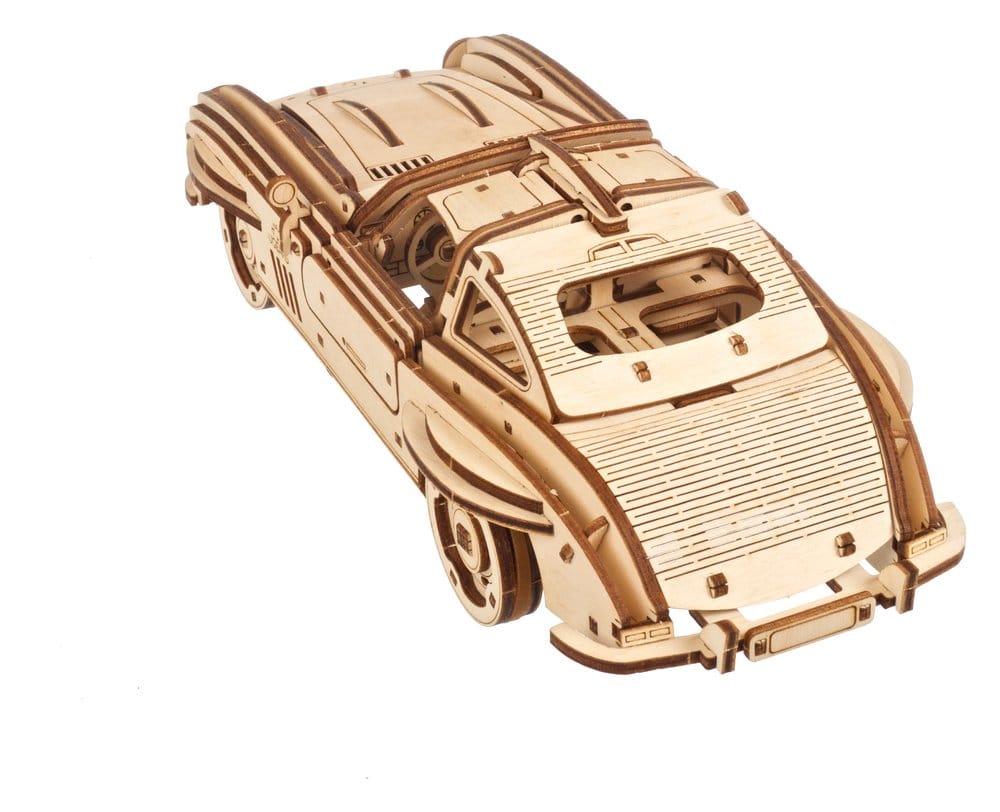 Ugears Puzzle de madera 3D Cupé Deportivo con Puertas de Ala de Gaviota