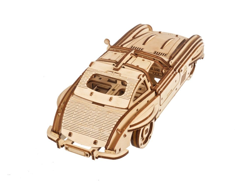Ugears Puzzle de madera 3D Cupé Deportivo con Puertas de Ala de Gaviota