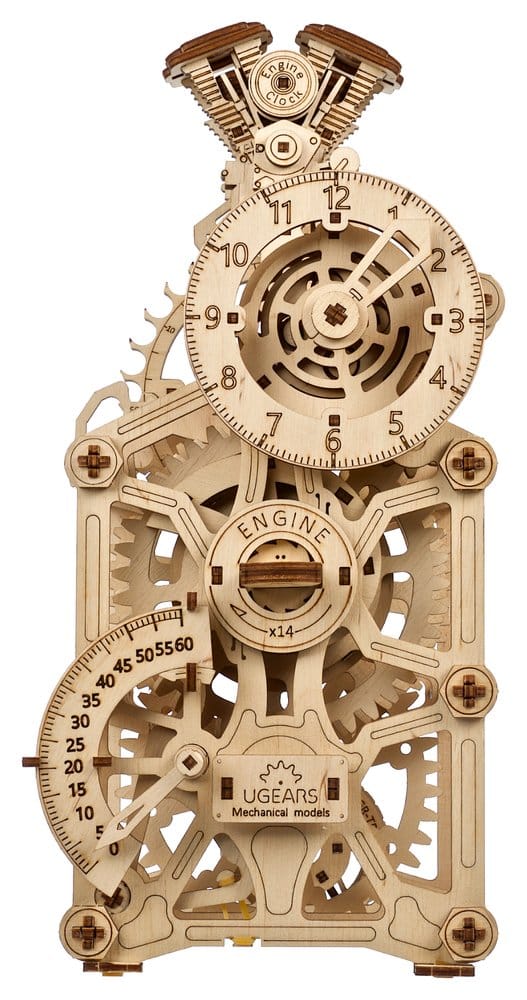 Ugears Puzzle de madera 3D Reloj de Motor Frikytopia