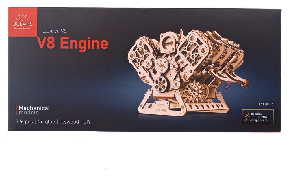 Ugears Puzzle de madera 3D Motor V8