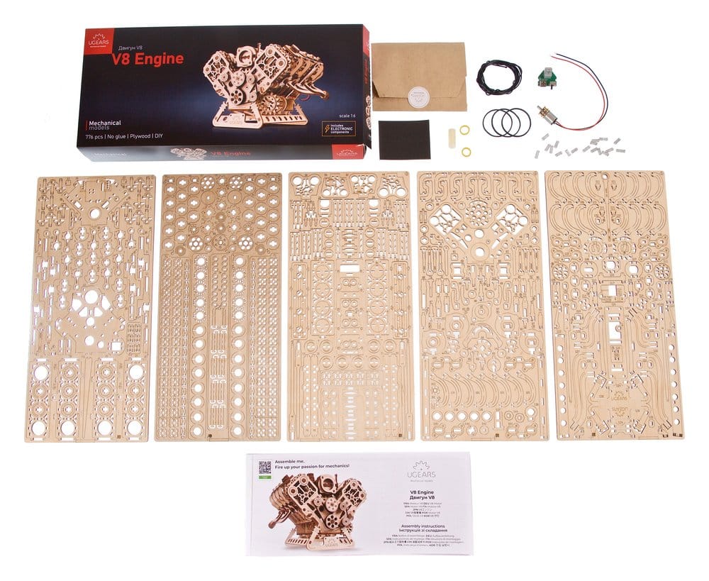 Ugears Puzzle de madera 3D Motor V8