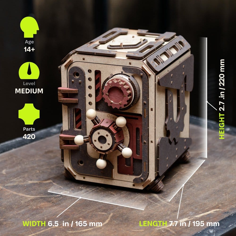 Ugears Maqueta de madera 3D Safe Too 17 cm