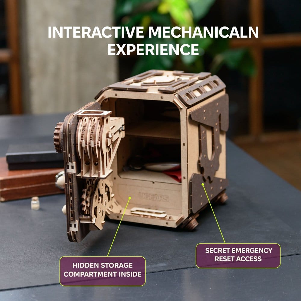 Ugears Maqueta de madera 3D Safe Too 17 cm