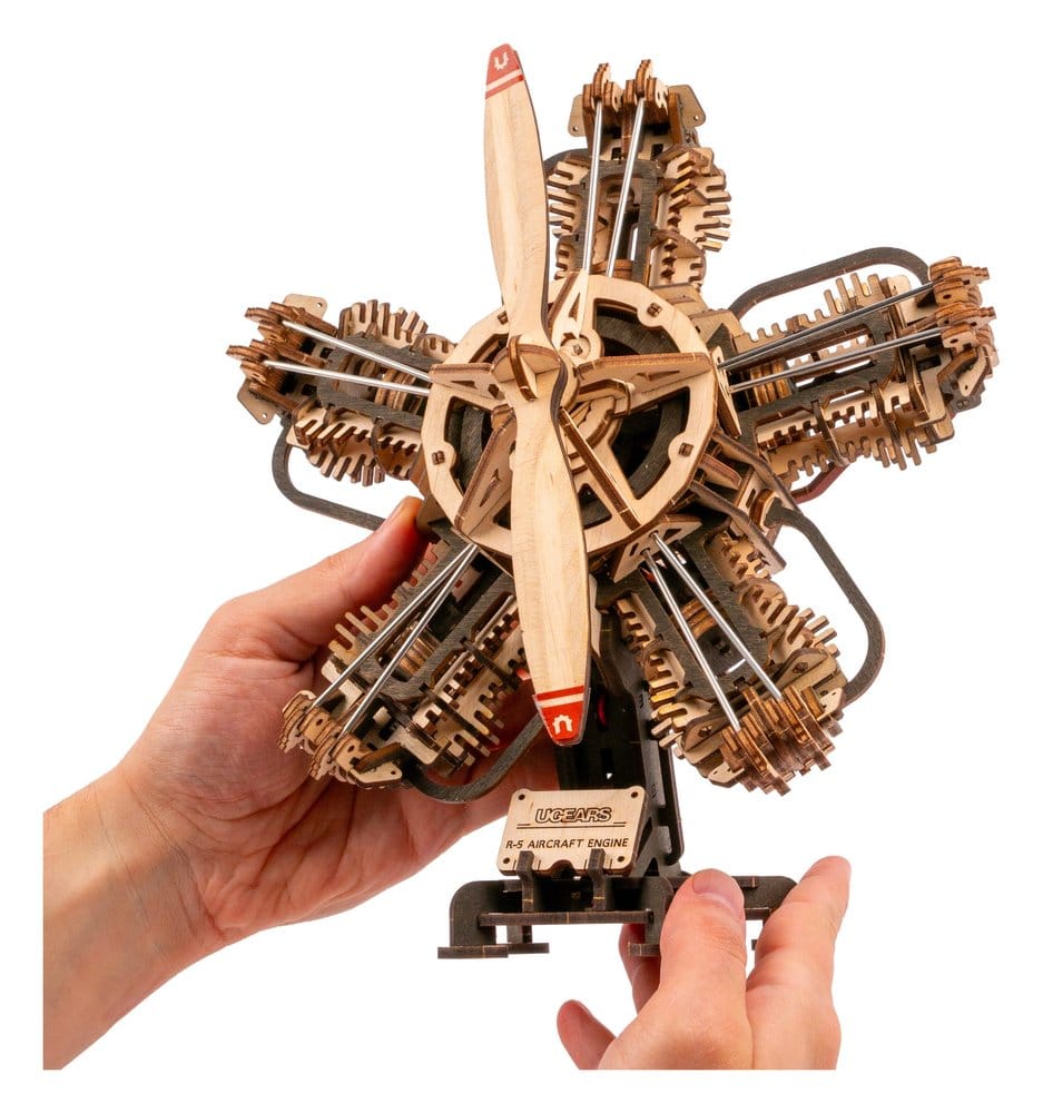 Ugears 3D Maqueta de madera R-5 Motor de avión 25 cm