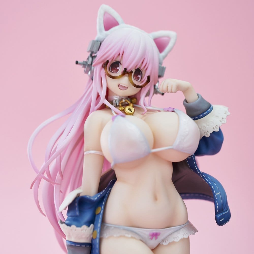 Super Sonico Figura PVC White Cat Ver. (Reissue) 27 cm