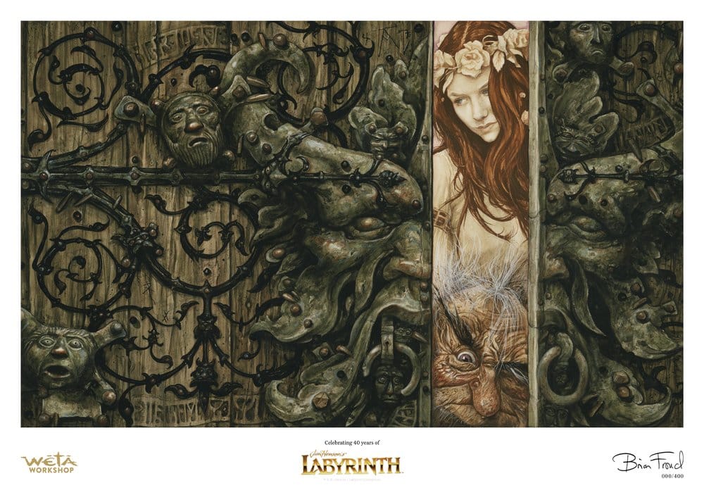 Dentro del laberinto Lámina Sarah and Hoggle Navigate the Labyrinth Edición Limitada 30 cm Frikytopia