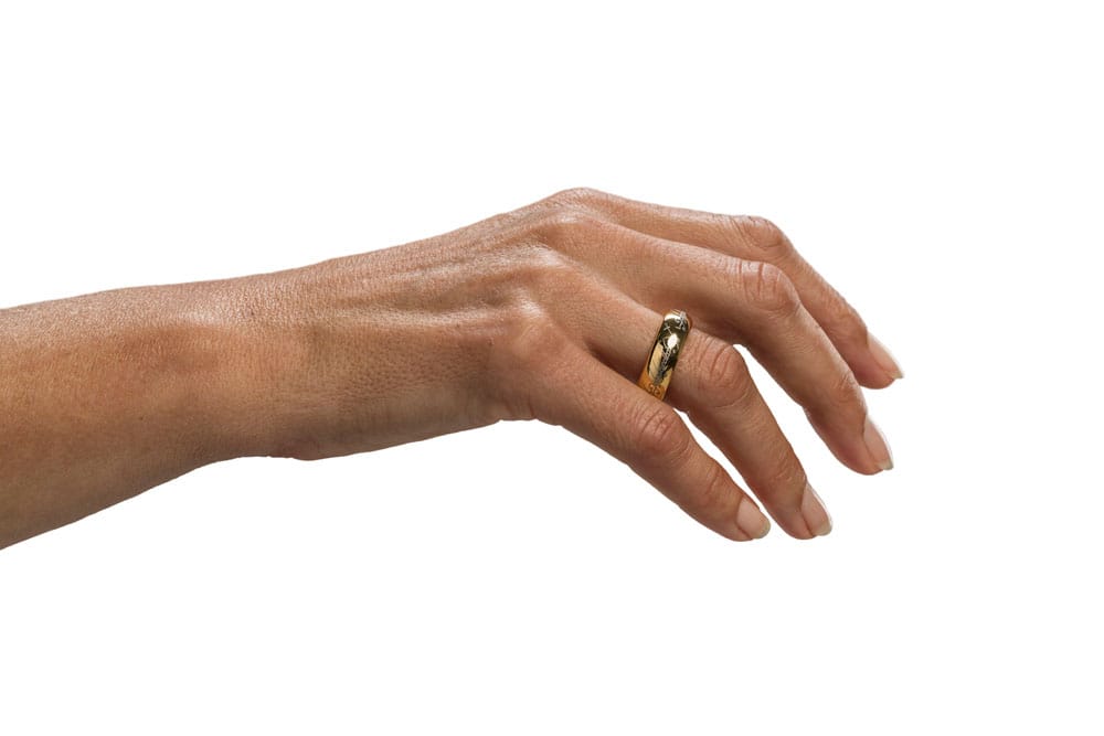 El Señor de los Anillos Anillo Único de tungsteno (bañado en oro) Talla 08