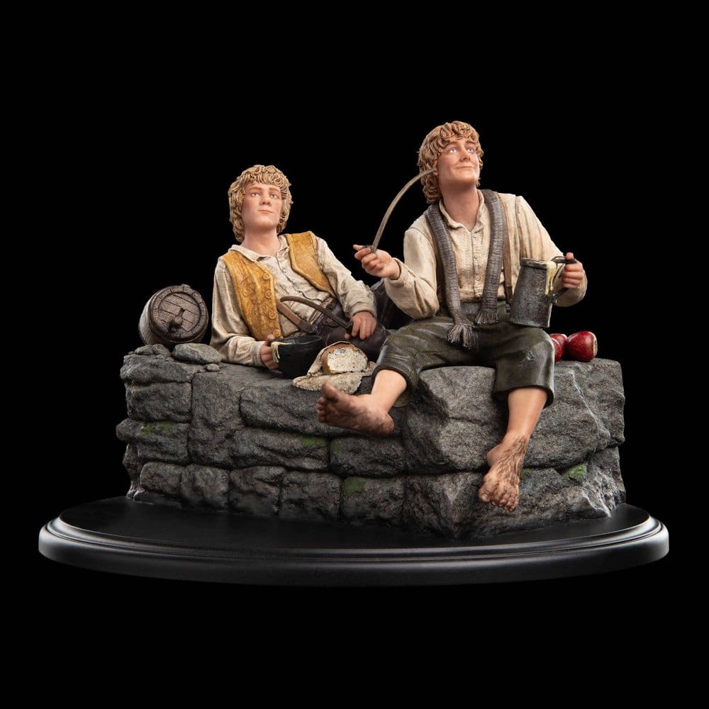 El Señor de los Anillos Estatua Merry y Pippin 12 cm
