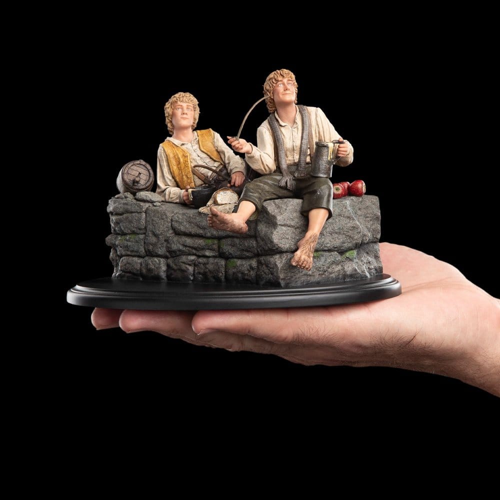 El Señor de los Anillos Estatua Merry y Pippin 12 cm