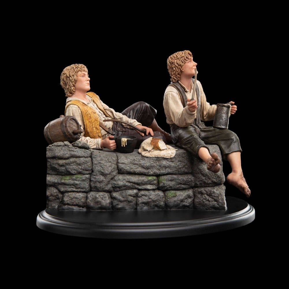 El Señor de los Anillos Estatua Merry y Pippin 12 cm