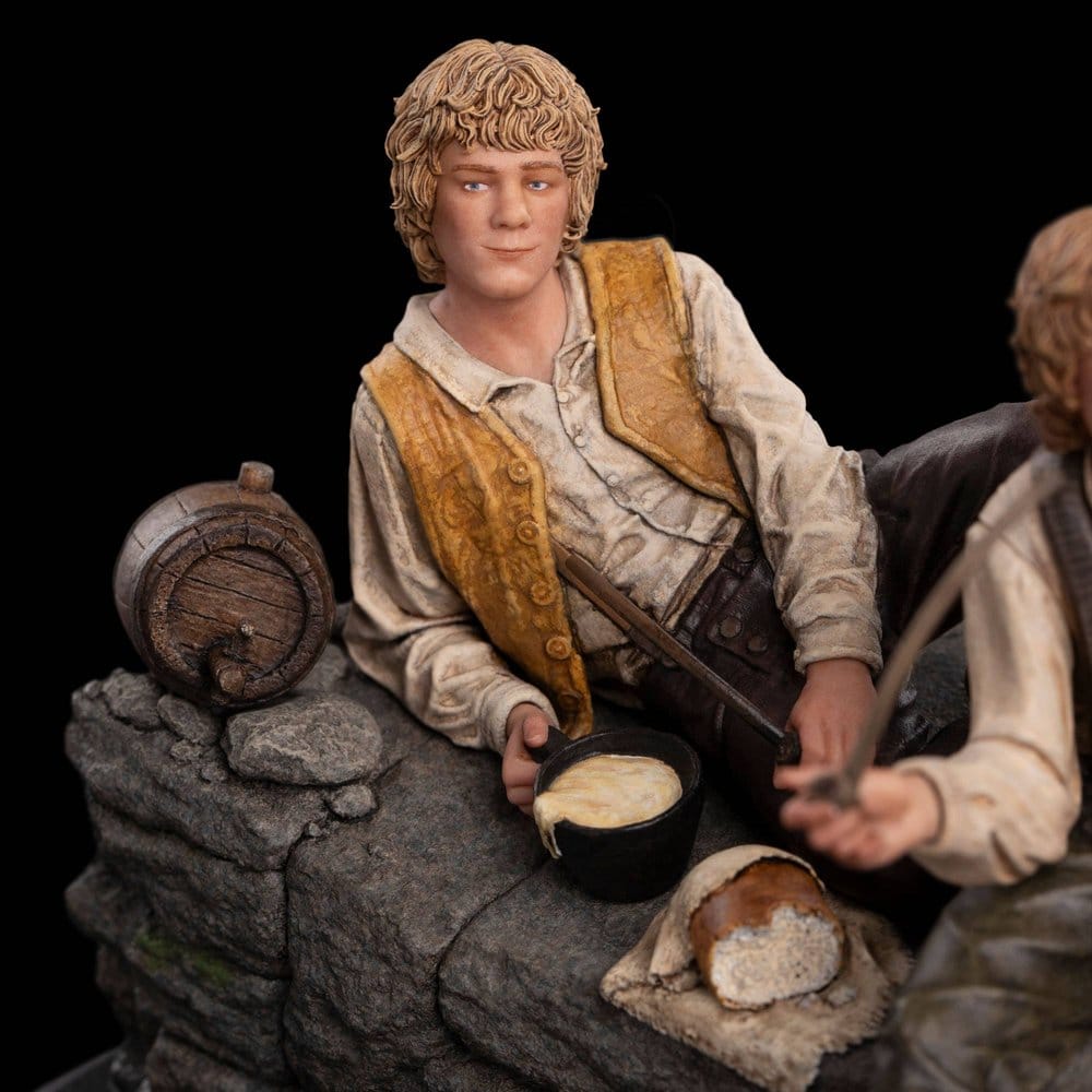 El Señor de los Anillos Estatua Merry y Pippin 12 cm