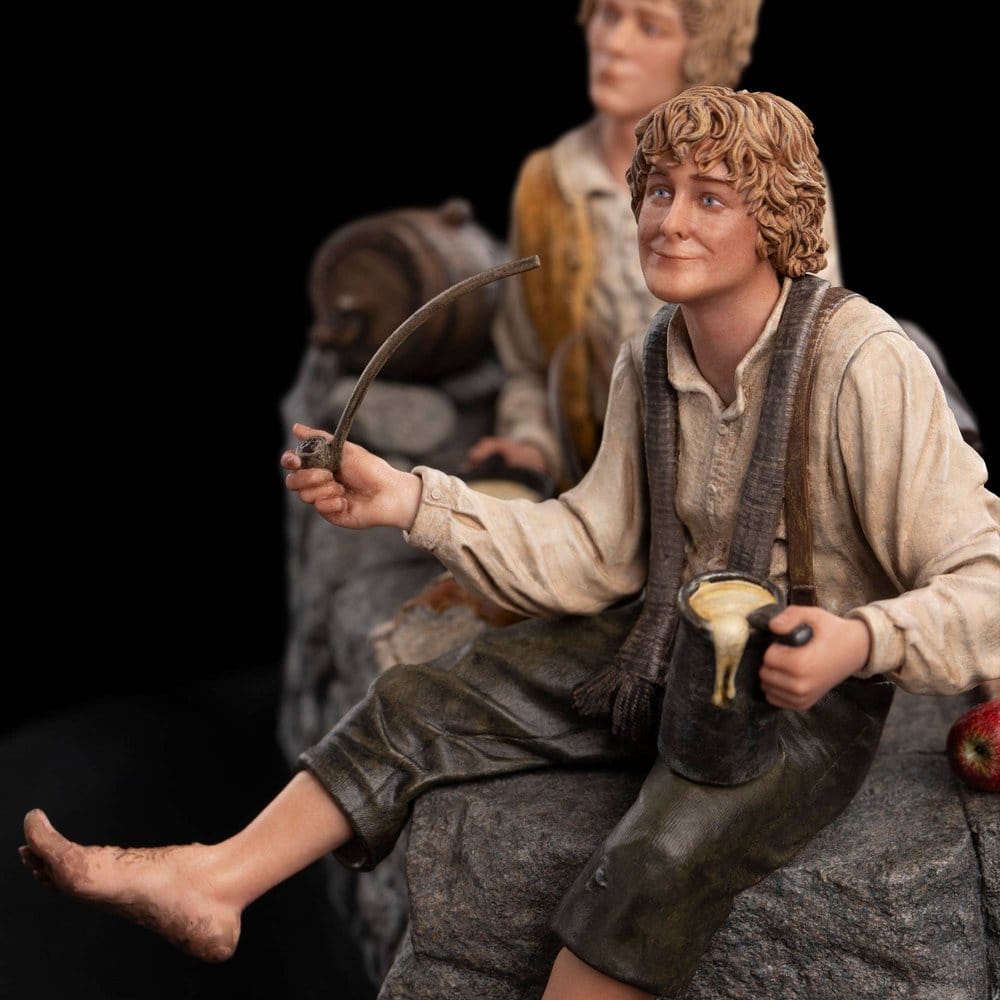 El Señor de los Anillos Estatua Merry y Pippin 12 cm