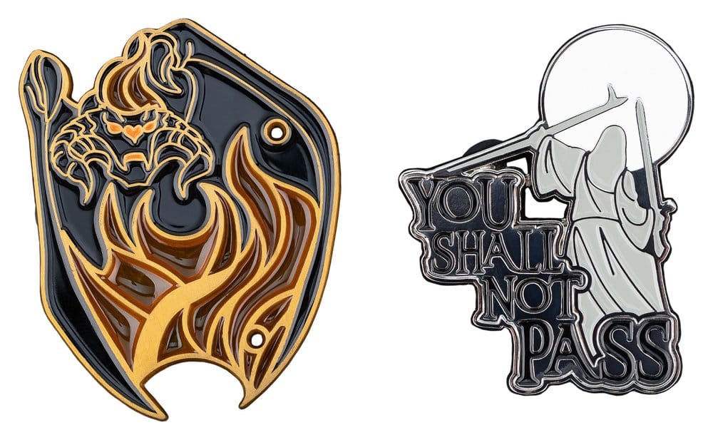 El Señor de los Anillos Pack de 2 Pins You Shall Not Pass 8 cm