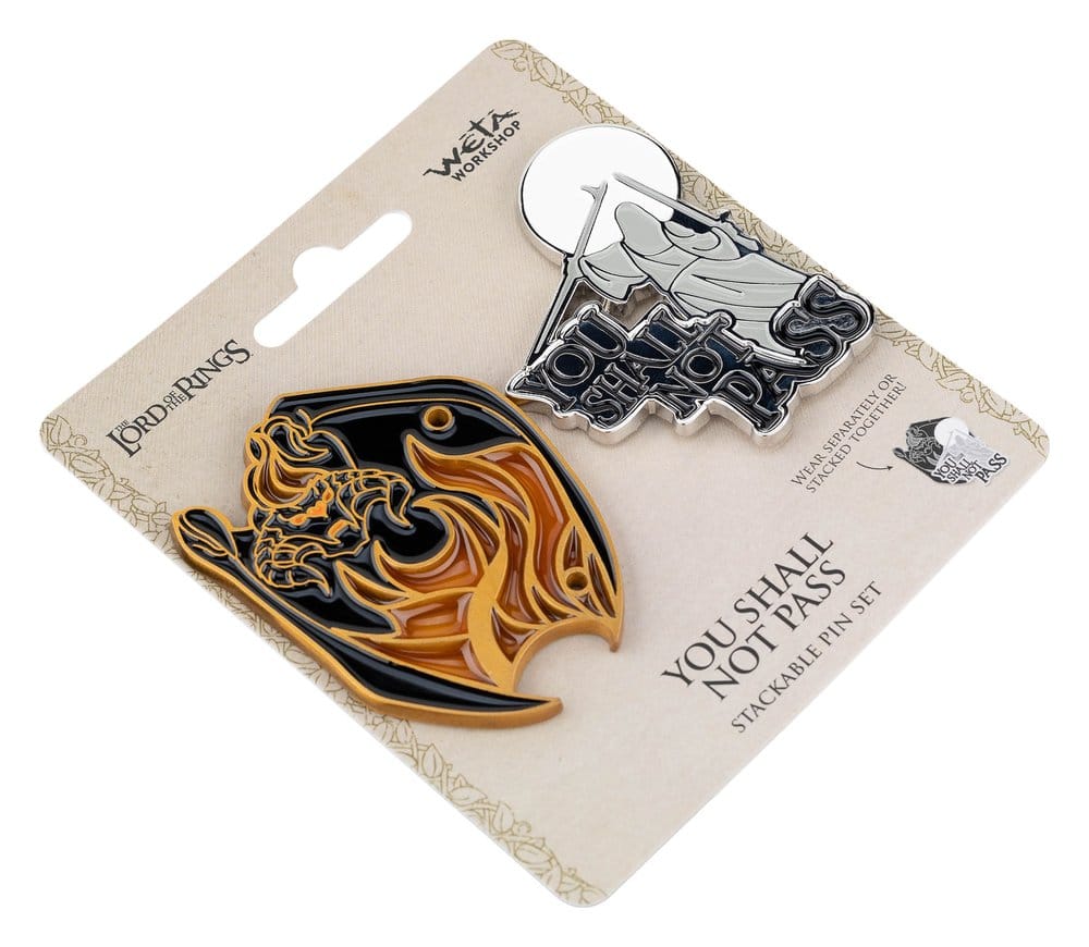 El Señor de los Anillos Pack de 2 Pins You Shall Not Pass 8 cm
