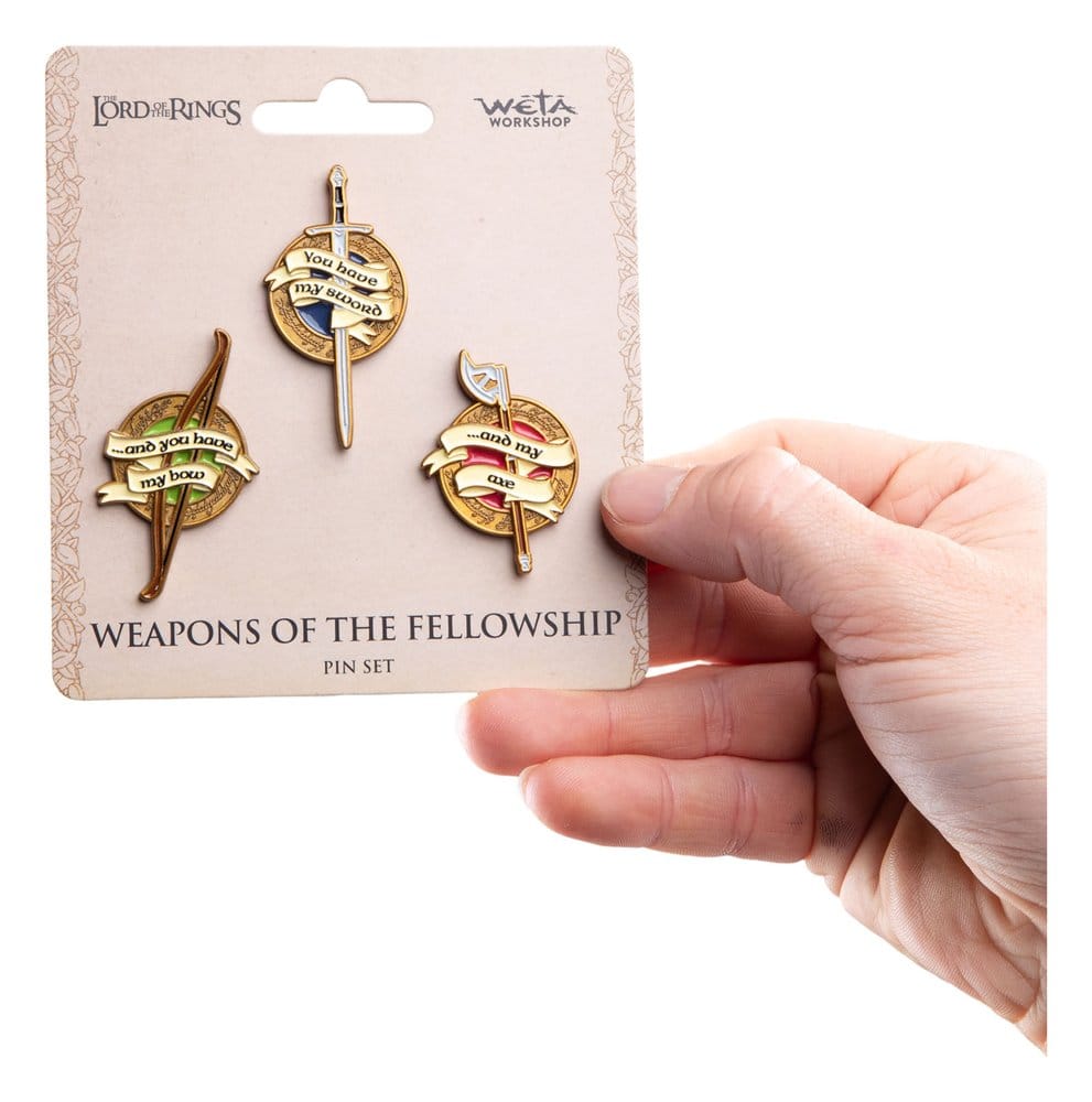 El Señor de los Anillos Trilogía Set de Pines Weapons of the Fellowship