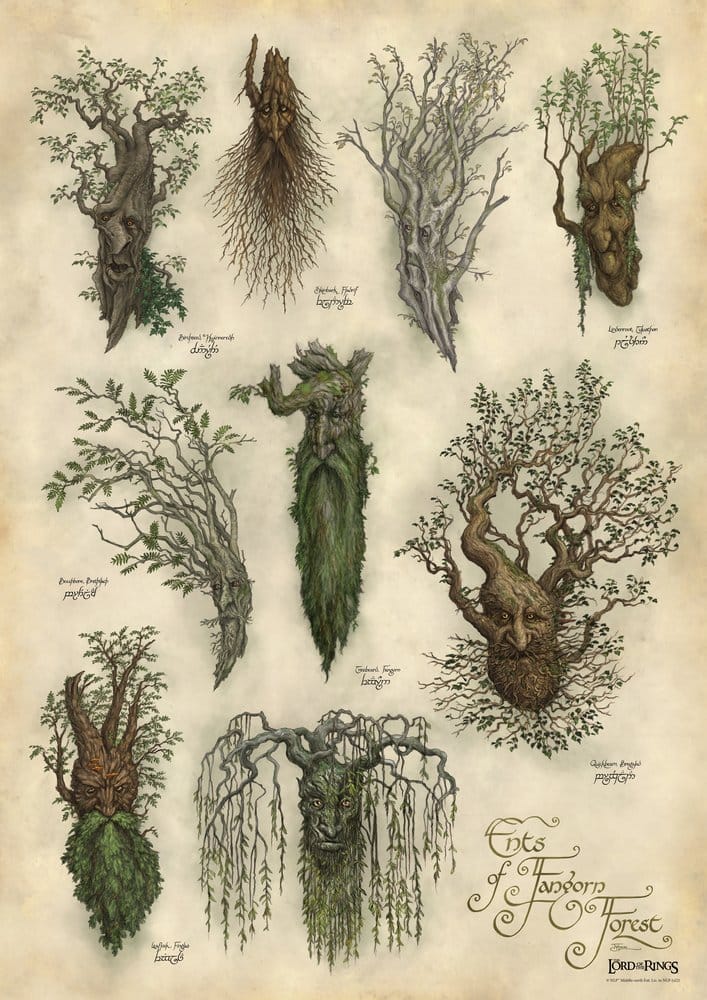 El Señor de los Anillos Litografia Ent's of Fangorn Forest 59 x 30 cm