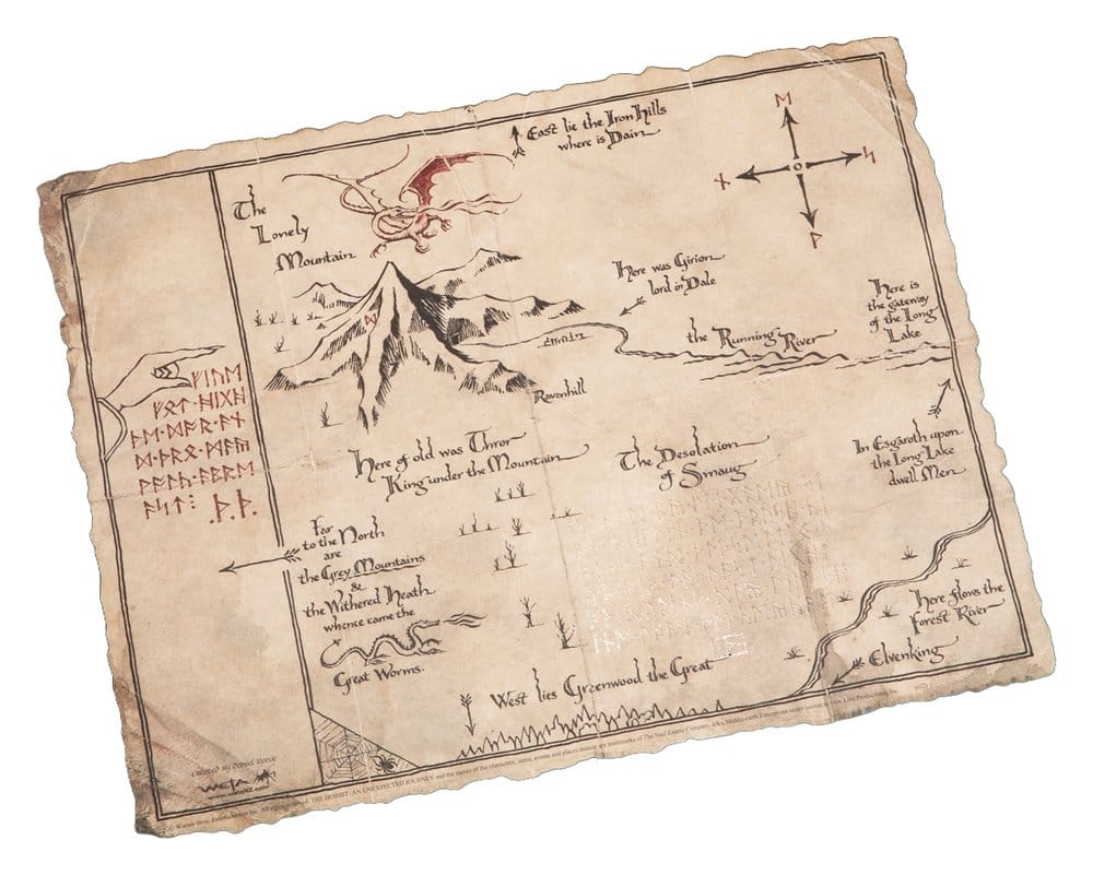 El Hobbit Litografia Thorin's Map 40 x 30 cm Frikytopia