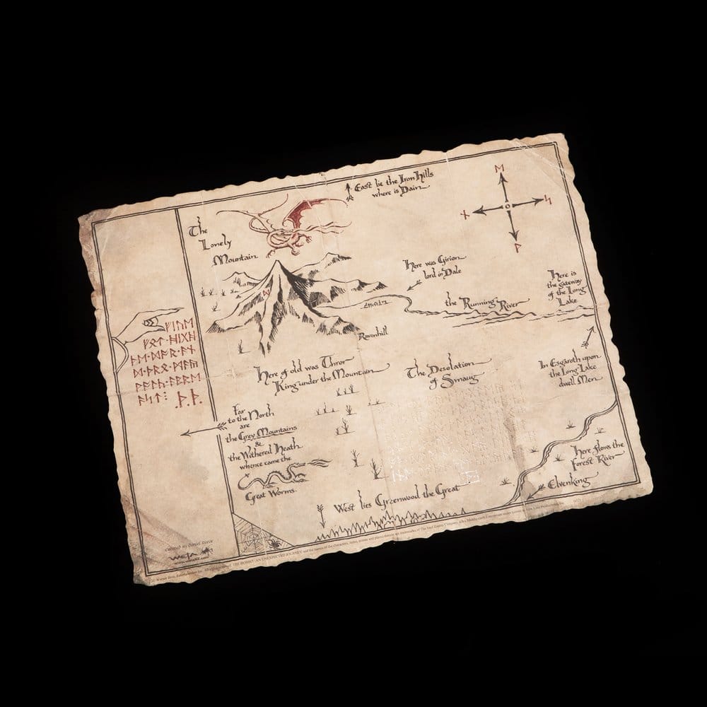 El Hobbit Litografia Thorin's Map 40 x 30 cm