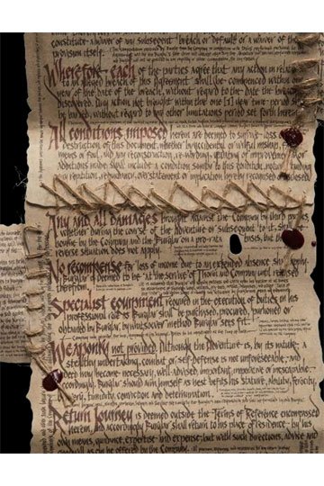 El Hobbit Réplica Mini Contrato de Bilbo