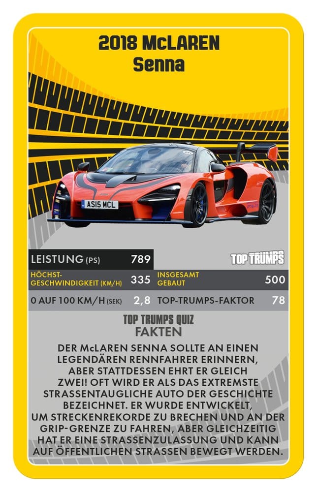 Super Cars Juego de cartas Top Trumps *Edición Alemana*