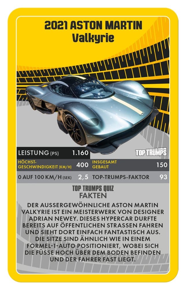 Super Cars Juego de cartas Top Trumps *Edición Alemana*