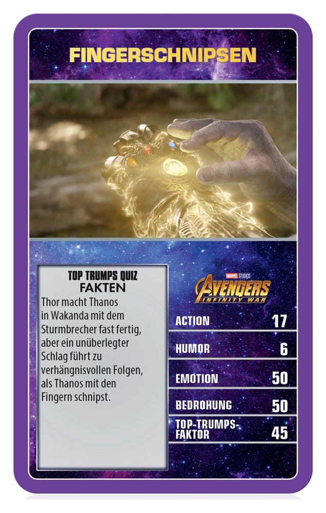 Marvel Juego de cartas Top Trumps Collectables *Edición Alemana*