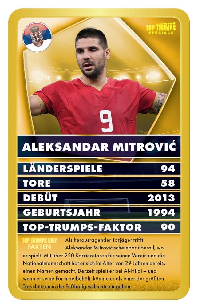 World Football Stars 6 Juego de cartas Top Trumps *Edición Alemana*