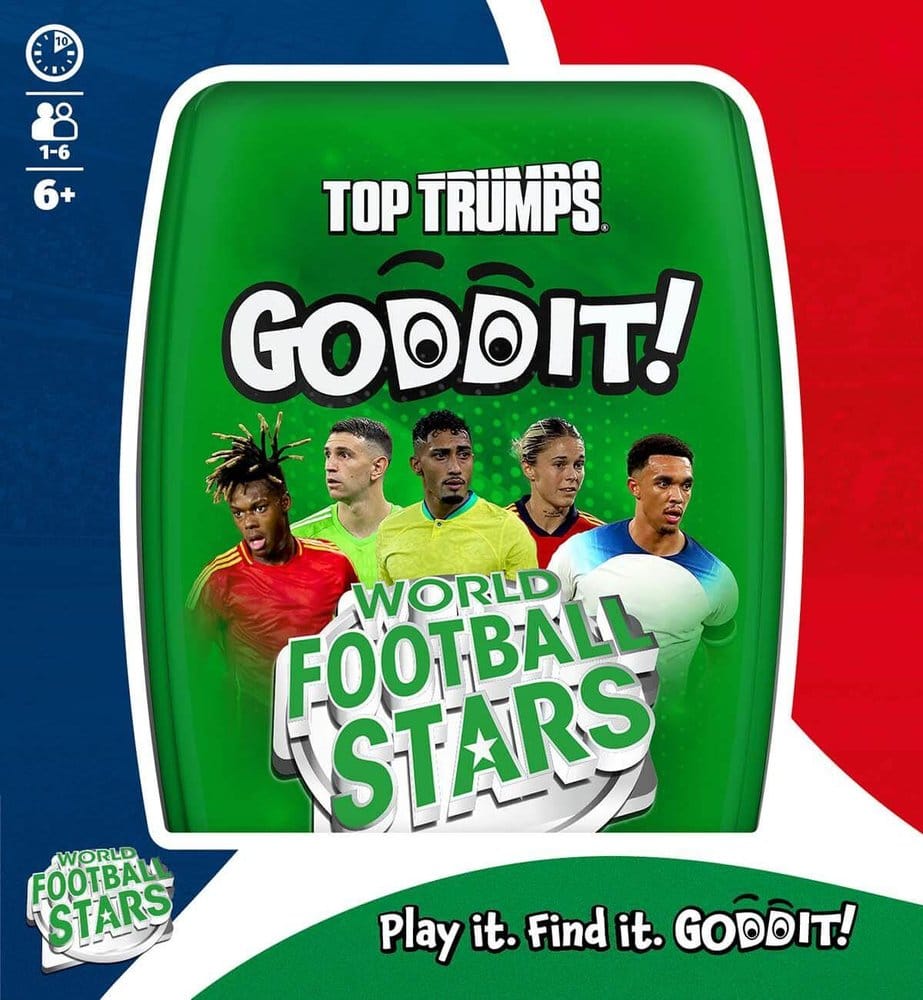 Estrellas Mundiales del Fútbol Juego de Cartas Goddit!