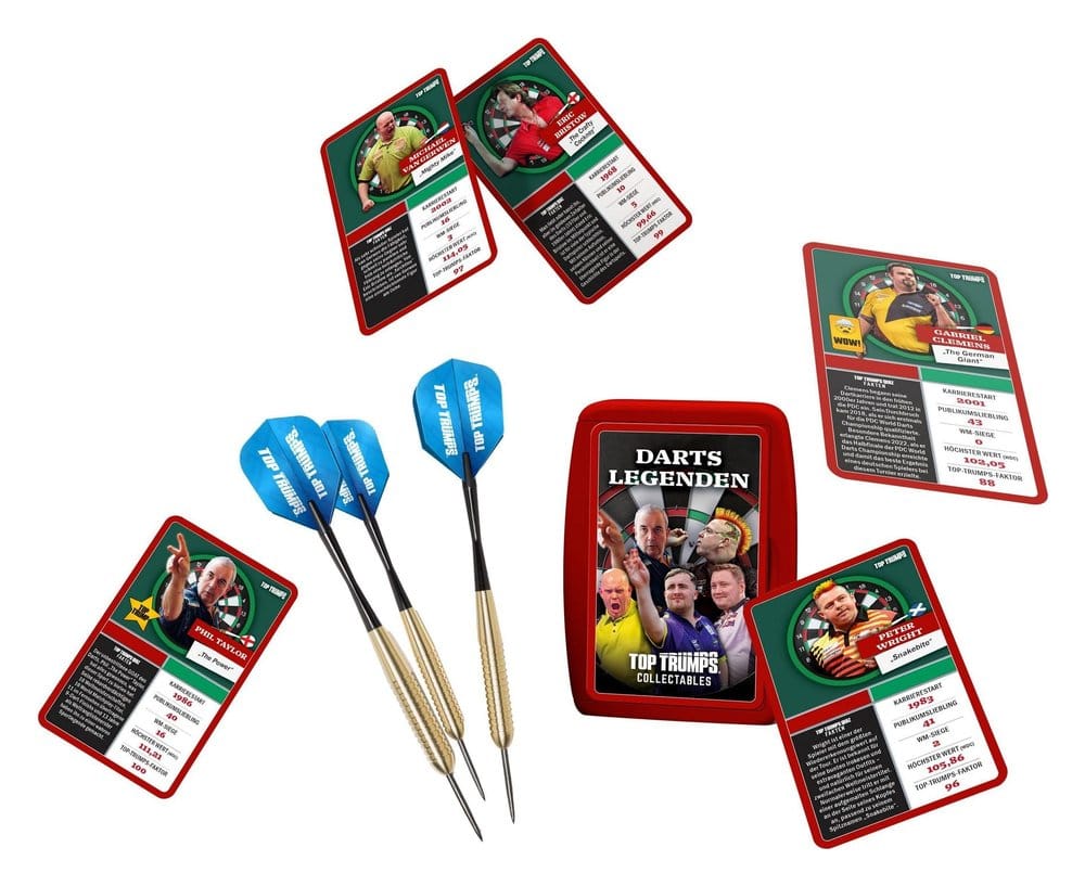 Darts Top Trumps Set de regalo con dardos *Edición Alemana*